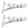 thumbnail image 2 of 4 Pack Heavy Duty Aluminum Alloy Curtain Rod Brackets - Wall Mounted, Black 2 of 6