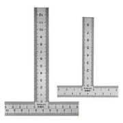 HIPKZ 2Pcs Building Tools Square Ruler Stainless Steel Architect Ruler Mini Right Angle Ruler Precision Building Framing Gauge