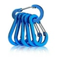 thumbnail image 1 of HIPKZ Camping Lock Buckle 6Pcs Outdoor Carabiner Keychain D Shape Carabiner Spring Snap Clip Multifunctional Fishing Climbing Acessories, 1 of 7