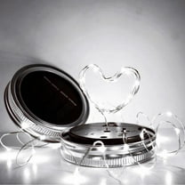 HIPKZ Mason Jar Lights LED Fairy String Light Solar Lamp Wedding Party Xmas Decorative Garland Lamp Waterproof Solar Powered Lighting Light