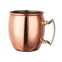 HIPKZ Moscow Mule Mug Stainless Steel Beer Cup with Handle Coffee Cup Copper Plated for Cold Drinks Beer Wine Bars Parties Gifts
