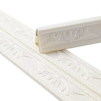 Yucurem Self Adhesive Baseboard Molding Trim Decorative Wall Lines Peel And Stick Trim Multifunction Wall Base Foam Molding Trim for Bedroom Living Room