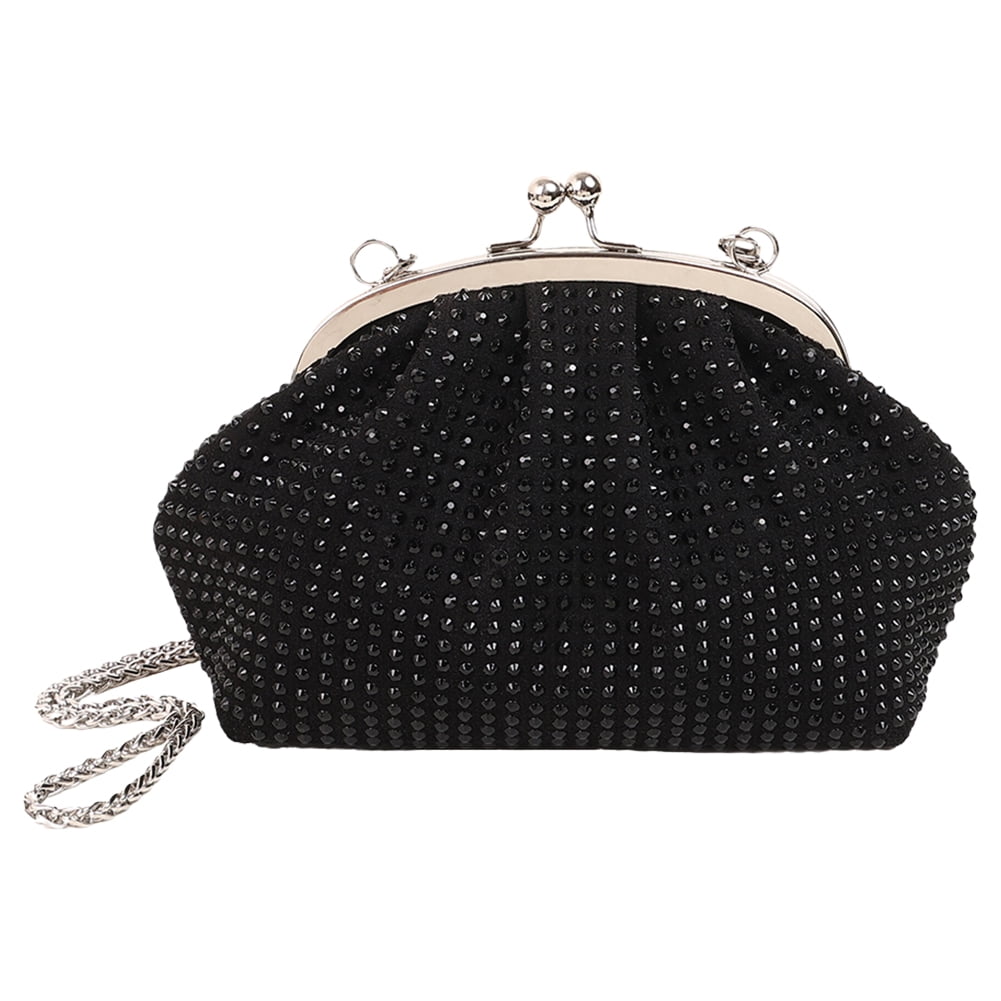 HIPKZ Women Evening Clutch Bag Fashion Rhinestones Evening Bags Chain — free download