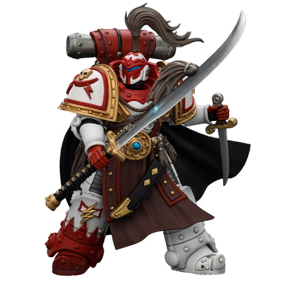 HIPLAY JOYTOY Warhammer 40,000 White Scars Hibou Khan Seeker of Atonement with powersword The Breath of the Storm JT03790 1/18 Scale Action Figure