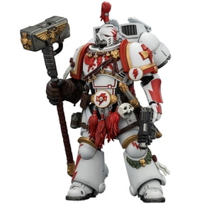 HIPLAY JOYTOY Warhammer 40K Game Edition White Scars Assault Intercessor Champion with Thunder Hammer and Bolt Pistol (JT04407) 1/18 Scale Action Figure