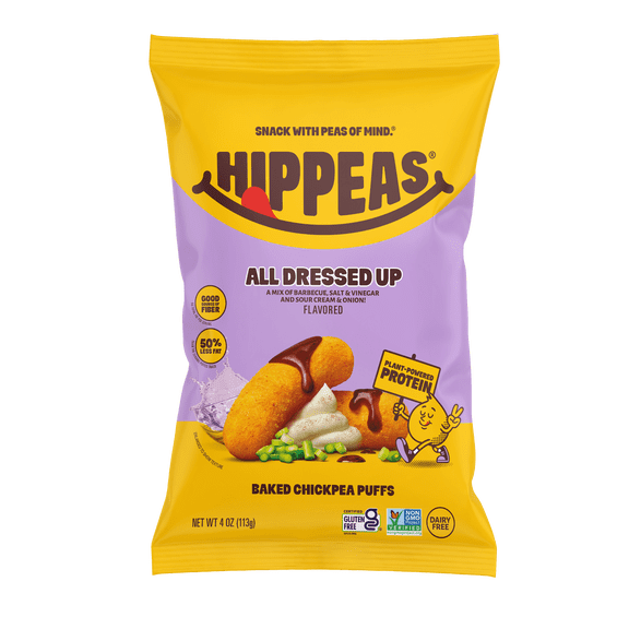 HIPPEAS Chickpea Puffs, All Dressed Up, Gluten Free, Dairy Free, 4g Protein, 4 oz