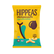HIPPEAS Chickpea Puffs, Vegan White Cheddar, Gluten-Free, 4 oz Bag