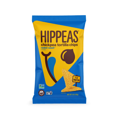 HIPPEAS Chickpea Tortilla Chips, Vegan Rockin' Ranch, Gluten-Free, 5 oz Bag