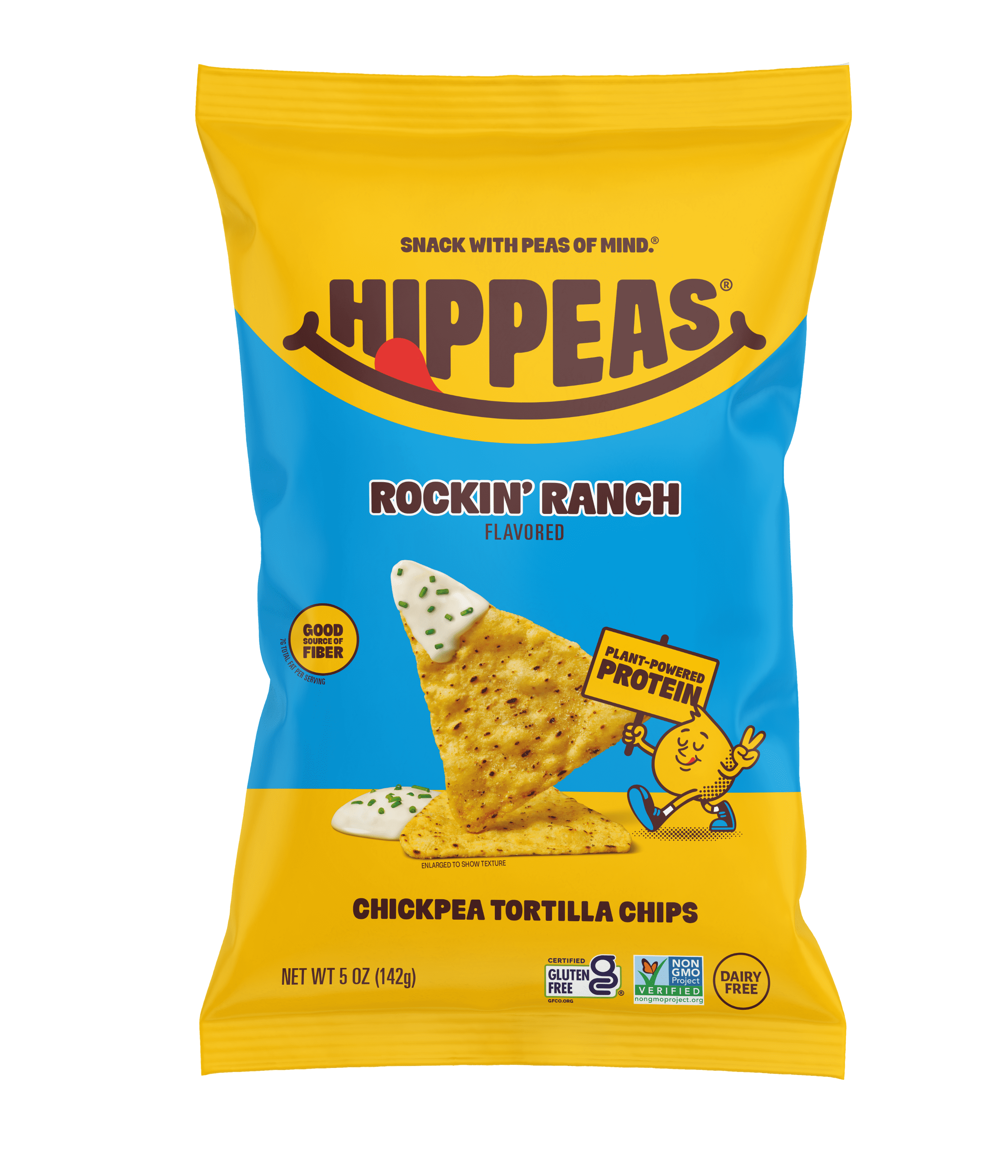HIPPEAS Chickpea Tortilla Chips, Rockin' Ranch, Gluten Free, 3g Protein, 5 oz