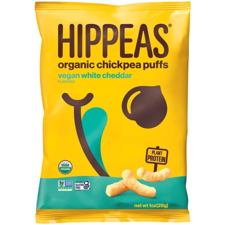HIPPEAS Organic, Vegan White Cheddar Chickpea Puffs, 1 oz, 6 Count