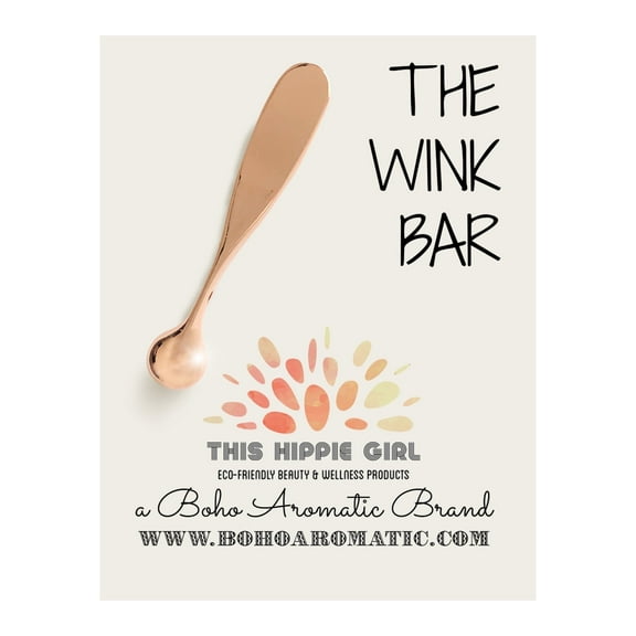 The Wink Bar, Rose Gold Eye Cream Applicator, Puffy Eye Cream Tool to help massage under eye cream, Premium Zinc Alloy, Durable, beauty tools Mini Facial Care Tool