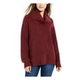 thumbnail image 1 of HIPPIE ROSE Womens Burgundy Ribbed Long Sleeve Cowl Neck Sweater M, 1 of 3