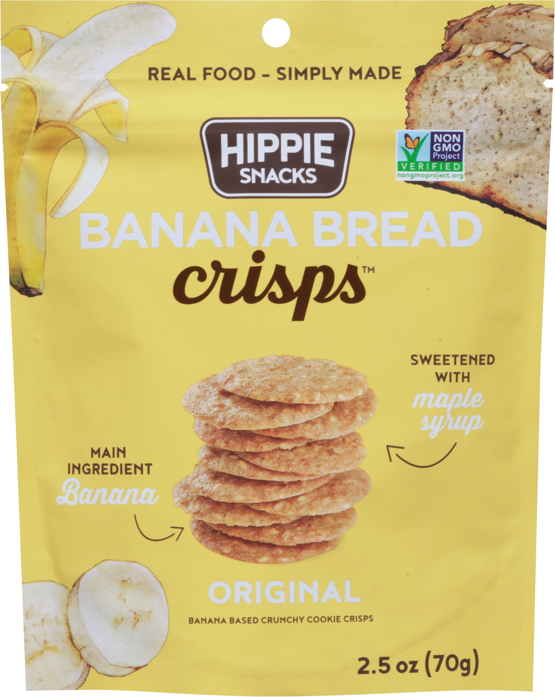 HIPPIE SNACKS CRISPS BANANA BREAD ORIG 2.5 OZ - Pack of 8