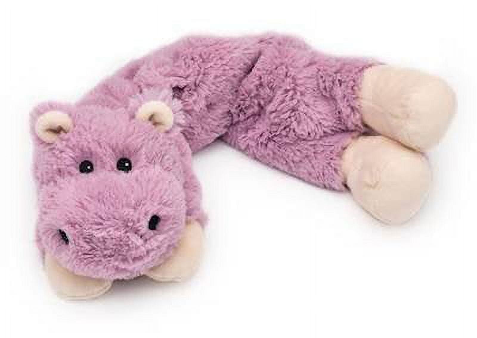 HIPPO Animal Neck Wrap Cozy Plush Heatable Lavender Scented