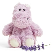 warmies Junior 9” Hippo Stuffed Animal, Microwavable Heated Plushies and Weighted Soft Plush Toys