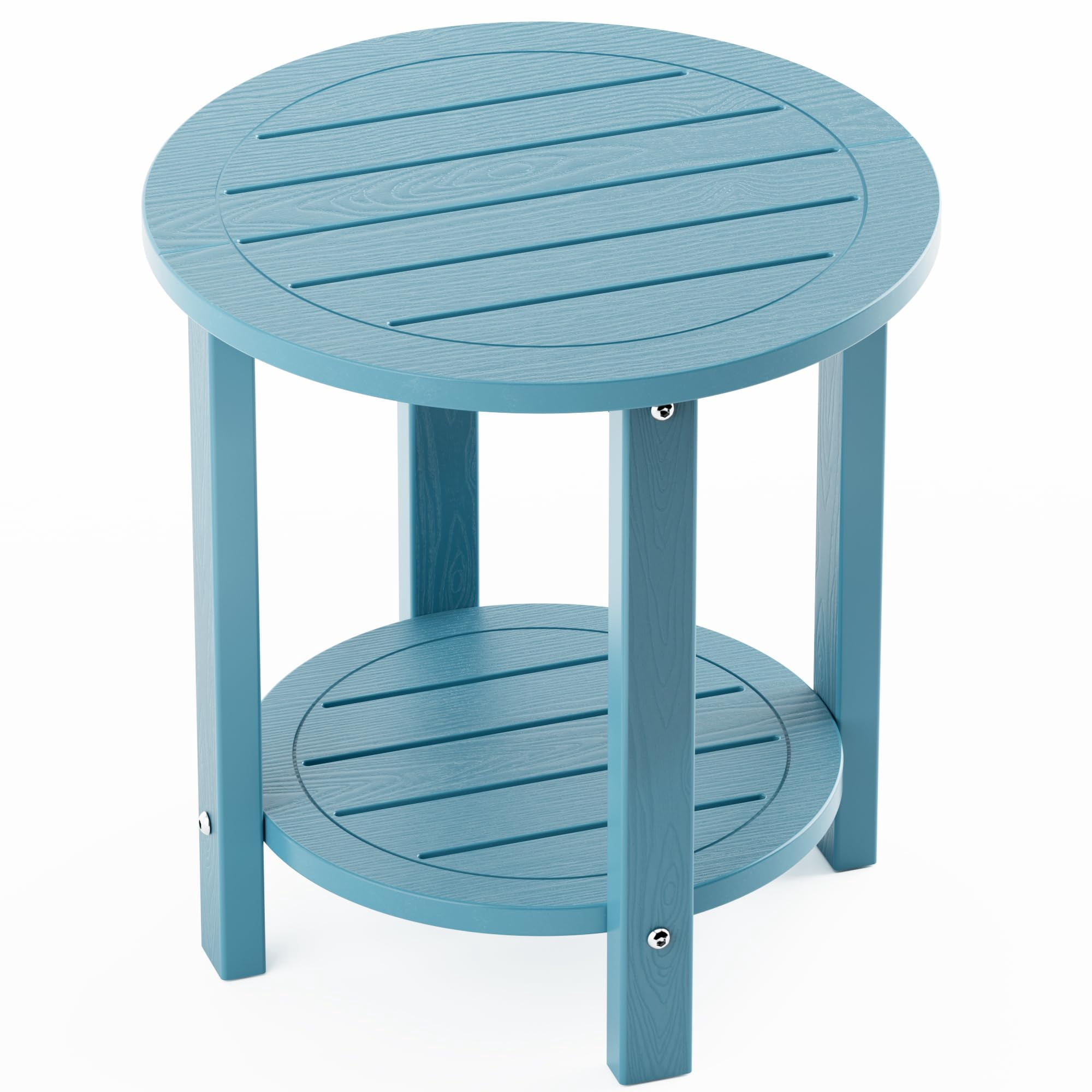 Small Weatherproof Table HIPS Outdoor Side Table, 2-Tier Adirondack Coffee Table, Weatherproof ...