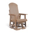 thumbnail image 1 of Mosbrisa HIPS Swivel Patio Glider, Poly Lumber All-Weather Resistant Outdoor Chair, Brown, 1 of 5