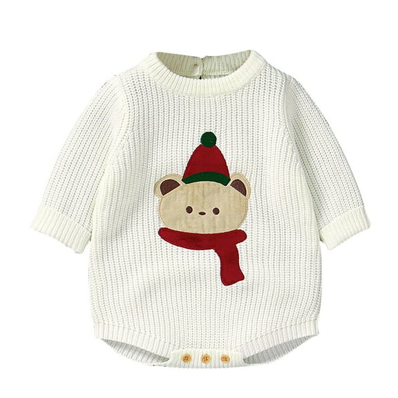 HIPYLO 2t Girls Christmas Outfit Baptism Outfits for Boys Girls Sweat Sets Girls Outfit Size 6 Boy Clothes Size 8 Girls Clothes 7-8 Cute Clothes, White 9-12 Months