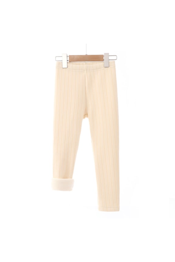 6t Leggings for Girls Tan Tights Boys Tights Fleece Lined Sheer Tights Sweatpants Jeans 5t Boys Pants Green Pants Velvet Pant, Beige 3-4 Years