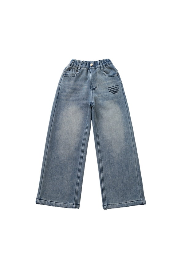 Baggy Low Rise Jeans Kids Jeans Pantalón Para Hombre Pantalones Para Mujer Little Girl Clothes Size 6-7 Young Girls Clothes Toddler Clothes, Blue 13-14 Years