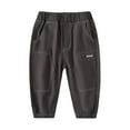 thumbnail image 1 of HIPYLO Black Flare Pants School Pants for Boys School Uniform Pants Kid Sweatpants Boy Clothes Size 10-12 24 Months Boy for Toddler Boys 3t-4t, 12-18 Months, 1 of 4