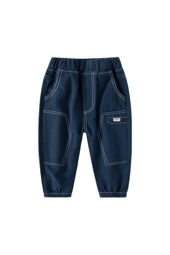 Black Flare Pants School Pants for Boys School Uniform Pants Kid Sweatpants Boy Clothes Size 10-12 24 Months Boy for Toddler Boys 3t-4t, Navy 12-18 Months