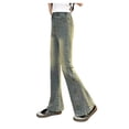 thumbnail image 1 of HIPYLO Black Jeans Super Low Rise Jeans Camo Cargo Pants Girls Cargo Size 10-12 Junior Girls Clothes Girl Toddler Clothes Size 7/8 Girls, Blue 11-12 Years, 1 of 6