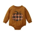 thumbnail image 1 of HIPYLO Boys Fall Outfits Newborn Thanksgiving Outfit Girl Baby Girl Outfits 3-6 Months New Born Onesie Baby Black Long Sleeve Onesie Girls Clothes, 1 of 8