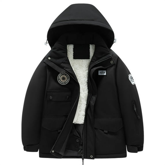 HIPYLO Boys Ski Coat Gemyse Boys Waterproof Ski Snow Jacket Girls White Puffer Vest Size 4t Girls Clothes Fall/winter Baby 6-9 Months Girl Clothes, Black 9-10 Years