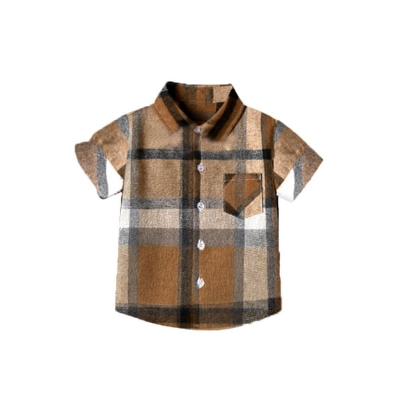 HIPYLO Boys Spring Button Down Shirt White Shirt Boys Red Button Red 5t Boy Clothes Boys Clothes Size 6 Teen Boys Tween Clothes, Bronze 6 Years