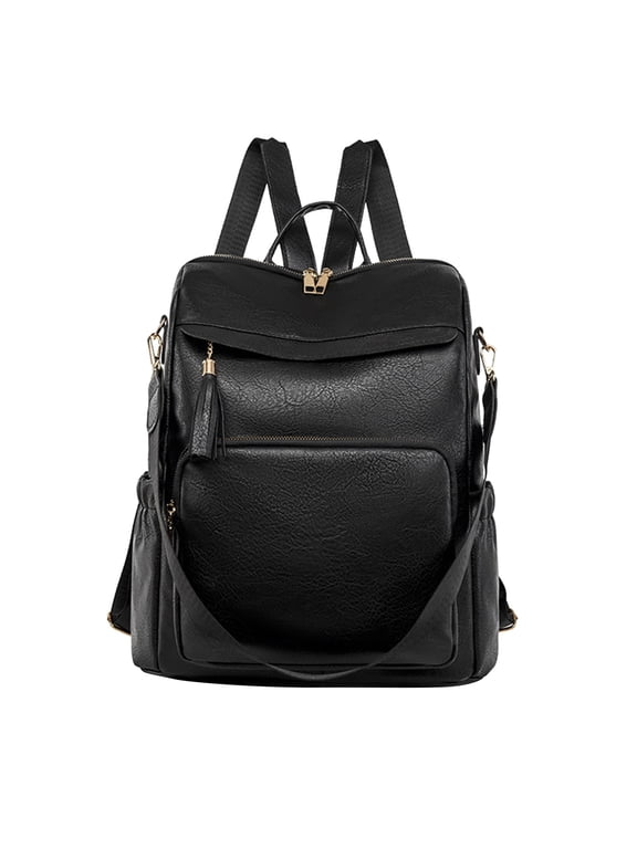 Calpak Backpack Basic Backpack Day Backpack for Men Shoulder Backpack Tote with Compartments Computer Bags for Women Purse Tote Back Pack, Black One Size