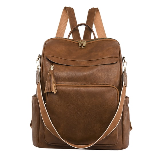 HIPYLO Calpak Backpack Basic Backpack Day Backpack for Men Shoulder Backpack Tote with Compartments Computer Bags for Women Purse Tote Back Pack, Brown One Size