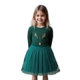 thumbnail image 1 of HIPYLO Christmas Dress Toddler 4t Christmas Dresses for Teen Girls 6t Clothes Holiday Outfits for Girls Toddler Girl New Years Outfit Club Outfit New, Green 3-4 Years, 1 of 9