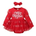 thumbnail image 1 of HIPYLO Christmas Outfits Girls Girl Outfits Size 10-12 Baby Overalls 3-6 Months Knit Baby Outfit Western Baby Girl Clothes Infant Girl 0-3 Months, Red 12-18 Months, 1 of 7