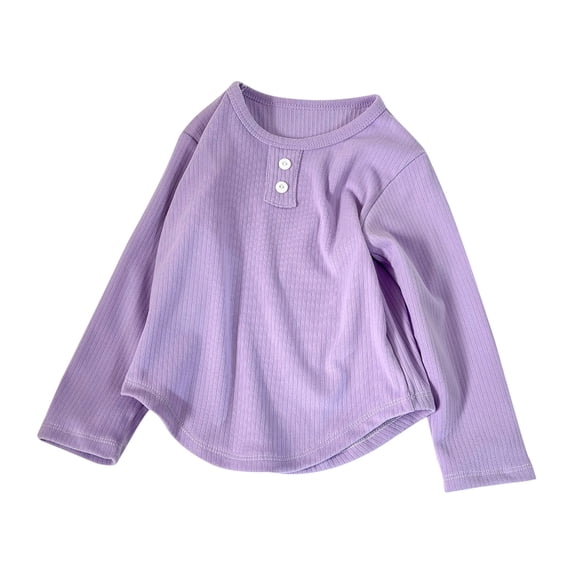 HIPYLO Cute Tops for Teens Girls Tops Size 10-12 Teen Girl Graphic Tees 4t Long Sleeve Shirt Girl Thanksgiving Shirts for Kids Girls Clothes Baby, Purple 12-18 Months
