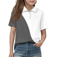 thumbnail image 1 of HIPYLO Cute Tops Y2k Girls Graphic Tees 7-8 Down Vest Uniform Shirts for Girls Red Shirt Girl Clothes Size 7-8 Young Girls Clothes Trendy Clothes, 1 of 5