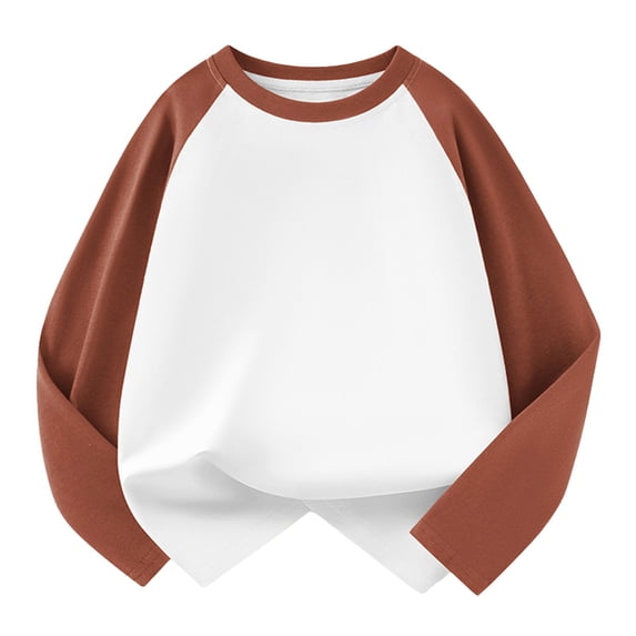 HIPYLO Dance Top Girls Baby Tees for Teens Girl Tops Size 6 Toddler Thanksgiving Shirt Long Sleeve Tshirts Clothes for Girls 10-12 Cute Outfits, Coffee 11-12 Years