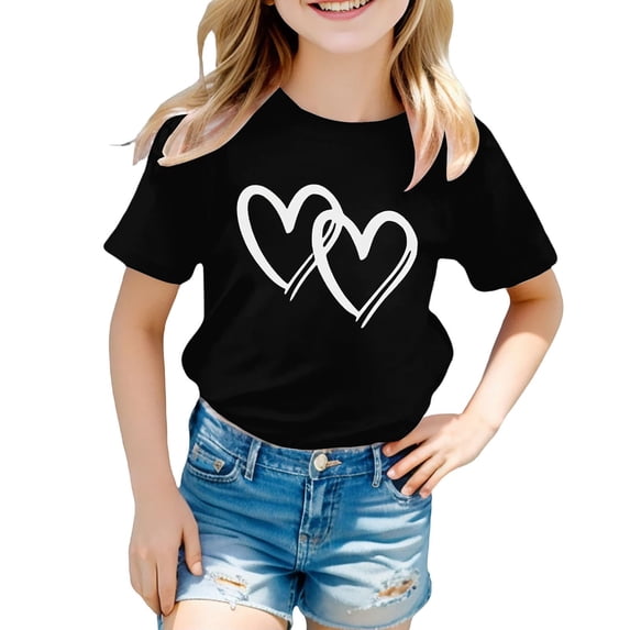 HIPYLO Dance Tops White Tshirt Kids Teen Girl Shirts Plaid Shirts Tie Dye Shirts Girls Clothes Size 14-16 4t Clothes Preppy Clothes