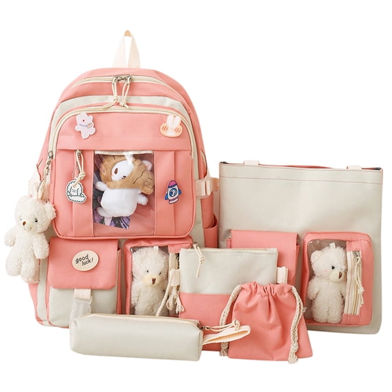 HIPYLO Day Backpack Womens Backpacks for Traveling Casual Backpack 17 Inch Backpack Mens Travel Bag Womens Bag Ruck Sack Womens Bags, Pink One Size