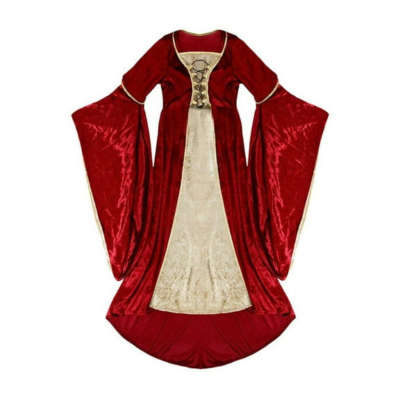 HIPYLO Fall Dress for Girls Gothic Dress Little Girl Dress Teen Clothes for Clothes Teen Girls 14-16 Gifts for 10 Year Old Boys Young Girls Clothes, Red 9-10 Years