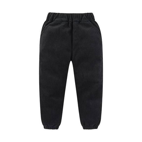 HIPYLO Fleece Legging Sparkly Tights Winter Tights for Girls Fuzzy Tights Khaki Pants for Boys Sleep Pants Down Pants Soccer Clothes, Black 3-4 Years