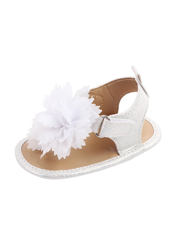 Flower Girl Shoes Wide Toddler Shoes Toddler Baseball Shoes Baby Girls' Shoes Pink Shoes Size 5 Baby Girl Girls Formal Shoes, White 12-18 Months