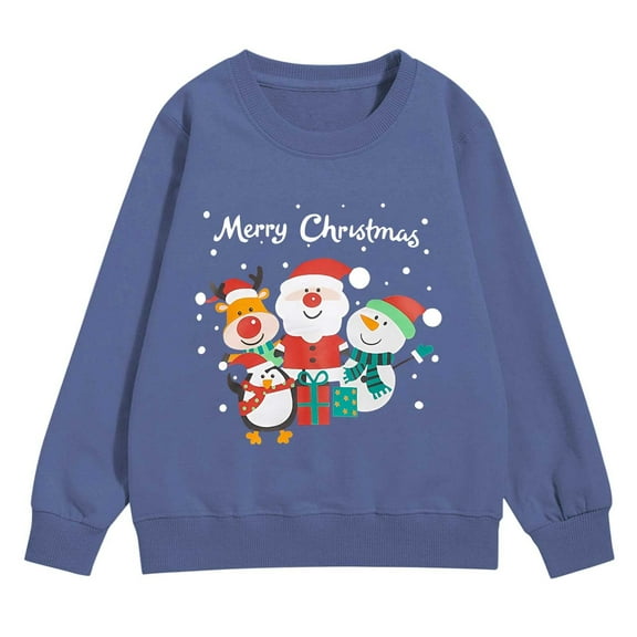 HIPYLO Funny Christmas Tshirts Toddler Girl Christmas Sweatshirt Hawaiian Christmas Shirt White Tshirt Toddler Tops Girls Sweatshirt Size 10-12 2t, Navy 11-12 Years