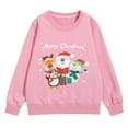 thumbnail image 1 of HIPYLO Funny Christmas Tshirts Toddler Girl Christmas Sweatshirt Hawaiian Christmas Shirt White Tshirt Toddler Tops Girls Sweatshirt Size 10-12 2t, Pink 3-4 Years, 1 of 7