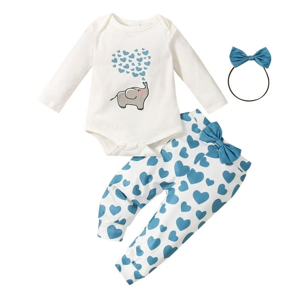 HIPYLO Girls Christmas Outfit Toddler Christmas Girl 3t White Onesies 18-24 Months Baby Girls' Clothing Mother Gifts Best Friend Gifts 8-10 Year Old, Blue 0-3 Months