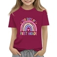 thumbnail image 1 of HIPYLO Girls Crop Tops Size 14-16 Cute Graphic Tees Boy Toddler Clothes 3t Toddler Red Shirt Toddler Shirts Girls 2t White Tshirts Boys Girls Under Shirts Size White Shirt Kids Girls Blouses, 1 of 7