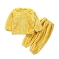 thumbnail image 1 of HIPYLO Girls Fleece Pajama Pants Christmas Pajamas Toddler Babygirl Winter Clothes Baby Neutral Clothes Kid Robes Toddler Pjs 4t Baby Bodysuit, Yellow 4-5 Years, 1 of 3