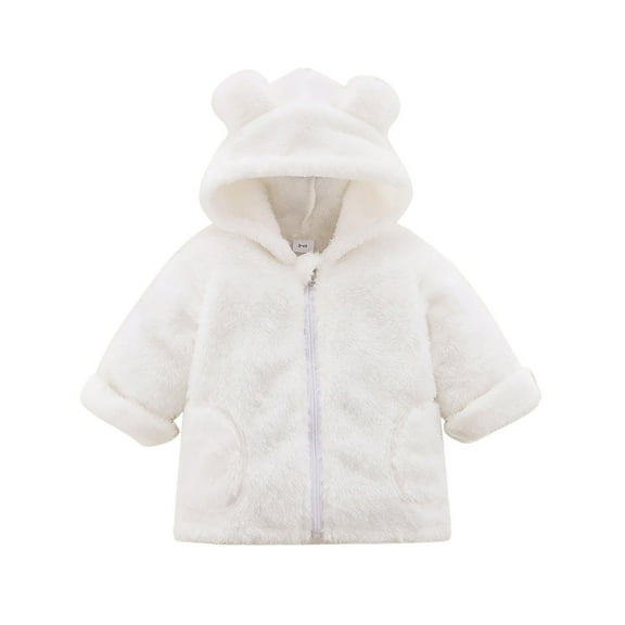 HIPYLO Girls Jackets Girls Winter Jackets Size 10-12 Business Suits for Girls Kids Clearance Clothes Cheap Baby Girl Clothes 9-12 Month Girl, White 12-18 Months