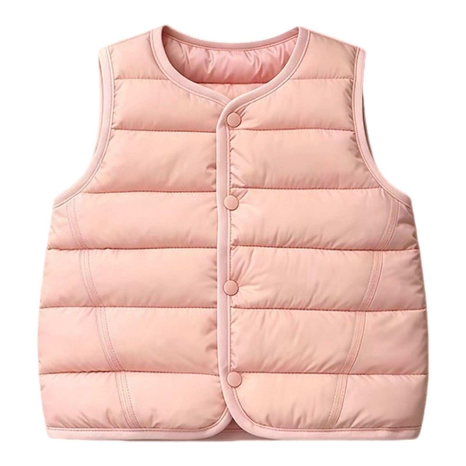 HIPYLO Infant Toddler Girls Lightweight Puffer Vest Button Up ...