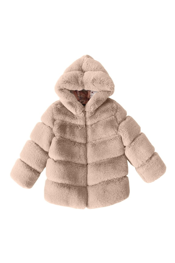 Kids Raincoats Waterproof with Hood Fleece Jacket with Baby Hoodie Clothes Boys 10-12 18 Mo Girl Clothes Size 18 Months Girls Clothes Baby, Beige 12-24 Months